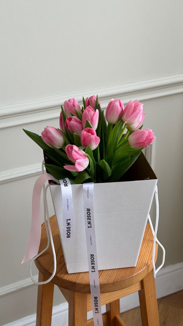 Букет "Тюльпаны моно-15 pink"