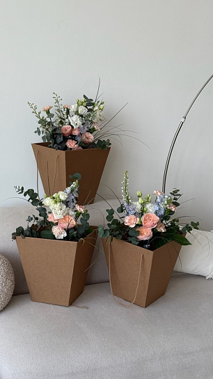 Цветочная подписка Букет размер L (4 букета)