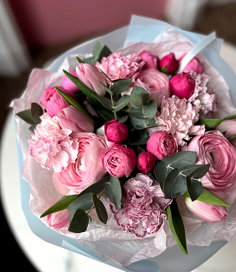 Букет "Розовый закат"