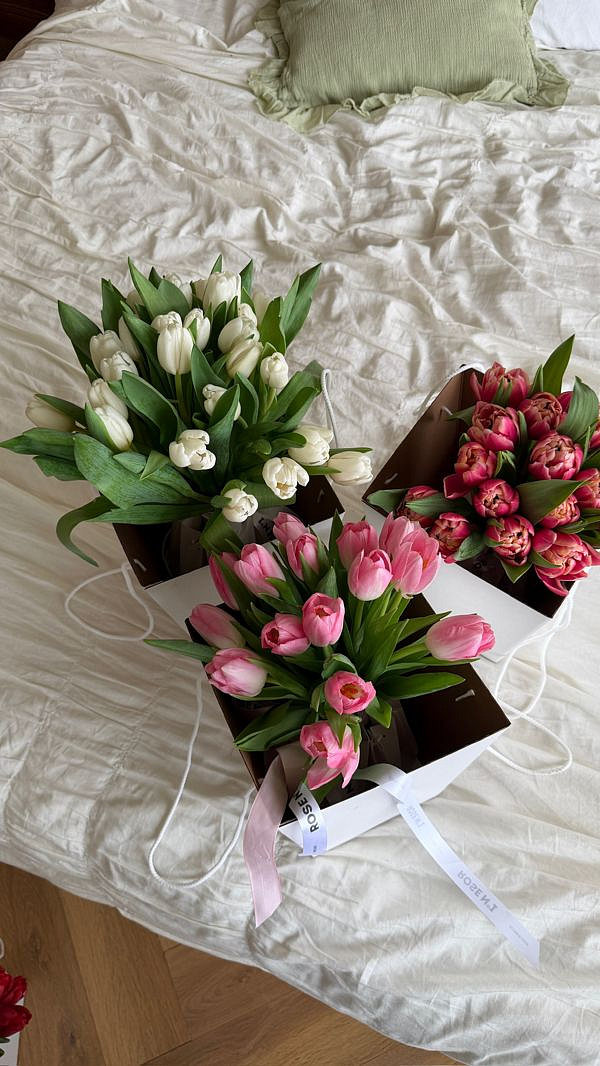 Букет "Тюльпаны моно-25 white"