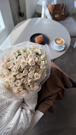 Монобукет с пионовидными розами "Свит Софи"