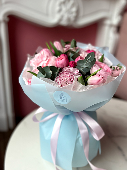 Букет "Розовый закат"