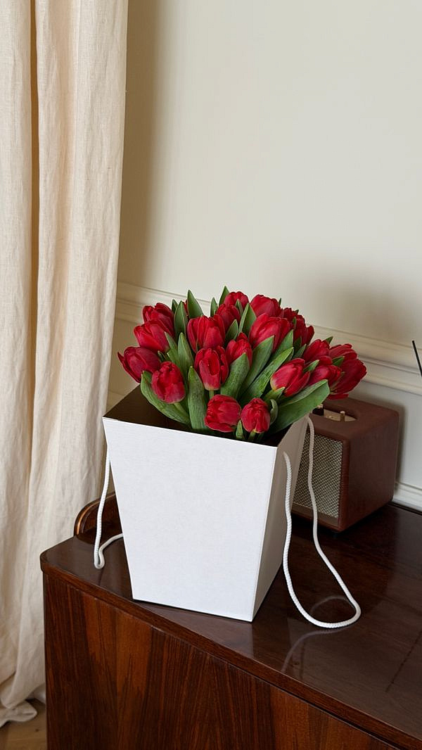 Букет "Тюльпаны моно-25 white"