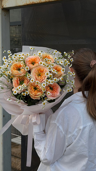 Букет "Персиковое лето"