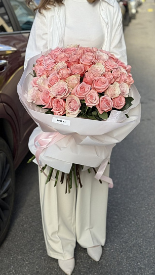 Букет из 51 розовой розы