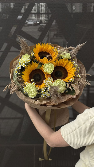 Букет "Летние подсолнухи"