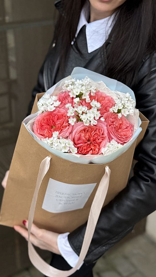 Букет "Яркий Pink BAG"