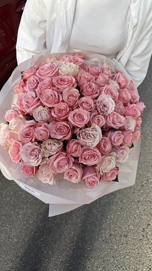 Букет из 51 розовой розы