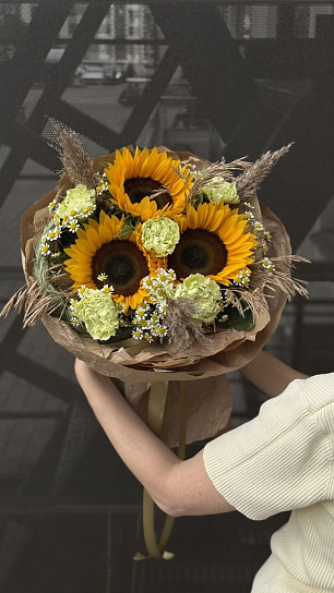 Букет "Летние подсолнухи"