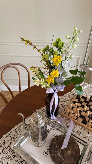 Цветочная подписка Букет размер S (4 букета)